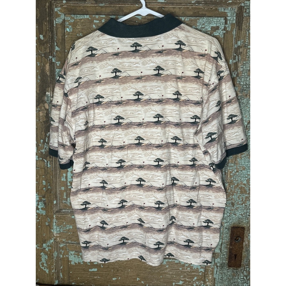 Vintage Tabasco Polo Shirt Mens Large.  Golf Course Themed Print. - Picture 7 of 7